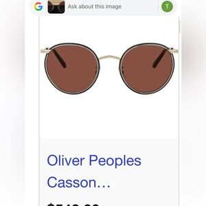 Oliver Peoples
Casson...Sunglasses without case new